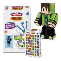 Kit Boneco Cadres com Chaveiros 25 cm Streamers Gamer Coleção Youtubers