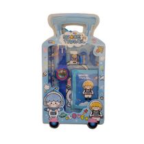 Kit Escolar com Carteira e Relógio Azul - Polibrinq