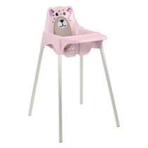 Cadeira para Refeição Infantil Tramontina Teddy em Polipropileno Rosa Tramontina