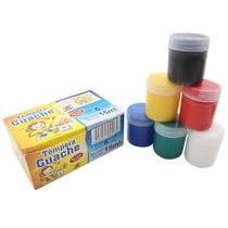 Tinta Têmpera Guache 6 Cores 15ml Escolar