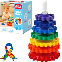 Gira Torre Brinquedo de Montar Didático Infantil Educativo