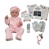 Bebê Reborn Boneca Menina Realista Pode Tomar Banho Careca