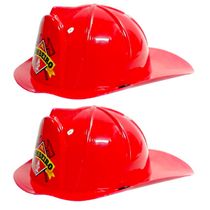 Kit 2 Capacete Bombeiro Chapéu Fantasia Infantil Adulto