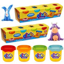 Kit 8 Potes Massinhas de Modelar Infantil Lembrança Festa de Aniversário