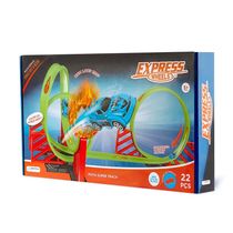 Pista De Percurso e Mini Veículo - Express Wheels - Super Track - Multikids