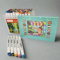 Kit Canetinha Ponta Dupla 60 Cores + Livro de Colorir