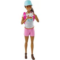 Boneca Barbie Negra Esportista c/ Pet - Mattel
