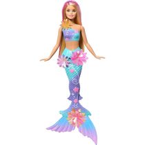 Boneca Barbie Sereia Mágica Flores - Mattel