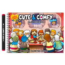 Cute & Comfy Super Special - Livro de Colorir Adulto - Colorindo com Deus - Acompanha 1 Caneta