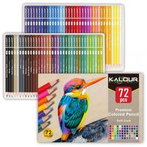 Conjunto de Lápis de Cor Kalour com 72 Cores para Livros de Colorir para Adultos, Núcleo Macio, Ideal para Desenhar, Misturar e Sombrear, Ótimo Presen