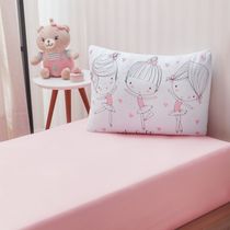 Jogo de Cama Kids Solteiro Infantil Malha 88x188x25cm Ballet