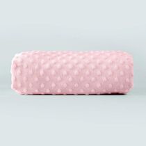 Cobertor Hug Fleece Dots Fun Bons Sonhos Rosa