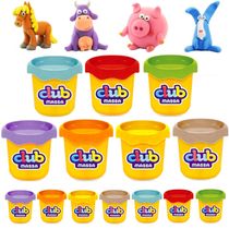 10 Potes Massinhas Educativas Festa Infantil Lembrancinha de Aniversário