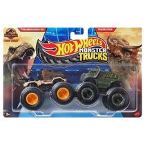Carrinho HOT Wheels Monster TRUCK T-REX X Triceraptor Mattel FYJ64