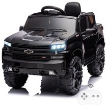 Little Brown Box Carro, Carrinho Elétrico 1 Assento 12V, com Luzes de LED e Controle Remoto, Azul