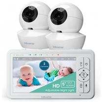 Babá Eletrônica Babysense com 2 Câmeras HD, Luz Noturna, Alcance de 292 Metros e Visão Noturna