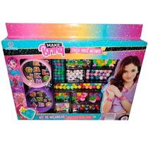 Kit de Miçangas Infantil Modelo com Letras e Novelo Polibrinq