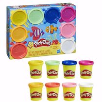 Massinha Play Doh 8 Potes Pack Arco íris 3+ E5044 Hasbro