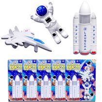 Kit 5 Astronauta Ônibus Espacial Foguete e Jato Lembrancinha Festa p/ Sacola Surpresa