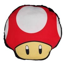 Almofada Cogumelo Vermelho Verde Super Mario  - Vermelho