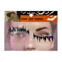 Maquiagem Feminina de Halloween para os Olhos Fácil Adesiva Fantasia Gótica Vampira Bruxa Feiticeira -