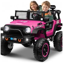 Carro Elétrico Infantil a Bateria 12V com MP3, Suspensão de Mola e Controle Remoto, OTTARO, Rosa (2 VOLUMES)