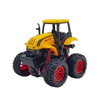 Trator de Brinquedo Fricção Fazendeiro Rodas Emborrachadas