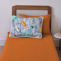 Jogo de Lençol Alegria Solteiro 2 Peças Infantil Estampado Malha 100% Algodão - Dino Space