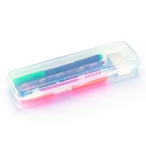 ESTOJO PLASTICO SIMPLES TRANSPARENTE WALEU