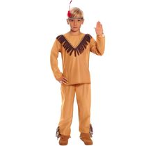Fantasia Índio Infantil Americano de Luxo Completo