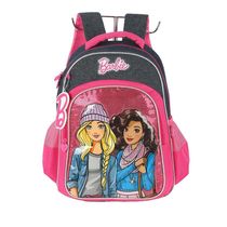 Mochila de Costas Luxcel Barbie Amigas Rosa e Preto