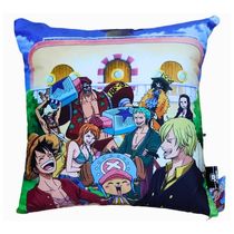 Almofada Fibra Veludo 40x40cm Turma One Piece - Zona Criativa