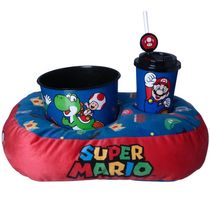 Kit Almofada Porta Pipoca Infantil - Super Mario - Zona Criativa