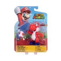 Super Mario - Mini Boneco 7cm - Yoshi Vermelho Com Ovo - Sunny