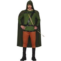 Fantasia Arqueiro Verde Adulto de Luxo Masculina Carnaval e Festa