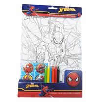 Brinquedo Para Colorir Kit Pintura Spider Man 26X19