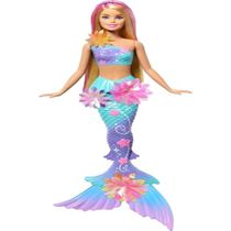 Barbie Fantasy Sereia Flores Magicas Loira
