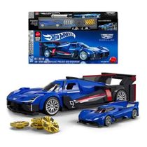 Hot Wheels Brick Shop Blocos Montar Cadillac Project GTP Hypercar – Exclusiva Miniatura Metal – 236 peças