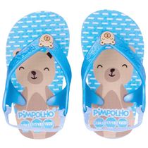 Sandália Praiana Baby Azul/Urso Masculino Pimpolho