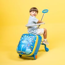 Mala de Bordo 10 Kg Pets for Kids Dino Azul