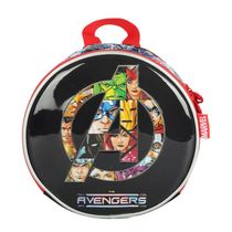 Lancheira Escolar Luxcel Avengers Redondo Preto