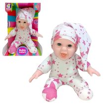 Boneca Baby Fofura de Pijaminha e Touca Cotiplas