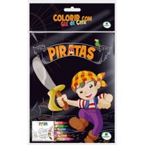 Livro para Colorir com  Giz de Cera - Todolivro -  PIRATA