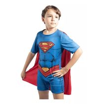 Fantasia Infantil Premium Superman Roupa com Capa Original
