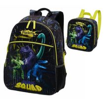 Kit Mochila De Costas Pack Me Dino Squad +Lancheira Pacific