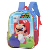 Mochila de Costas Infantil Escolar Super Mario Luxcel