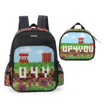 Kit Mochila De Costas Up4You Pixel + Lancheira Luxcel