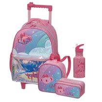Lilica Super Star Mochila Rodinha +Lancheira Estojo Garrafa