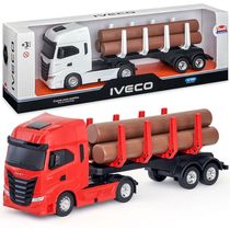 Caminhão Carreta de Brinquedo Iveco Com Carga de Toras Realista