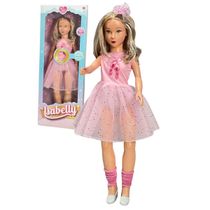 Boneca Gigante Isabelly Musical Articulada 80cm, Brink Model, Canta 3 Canções Presente +3 Anos